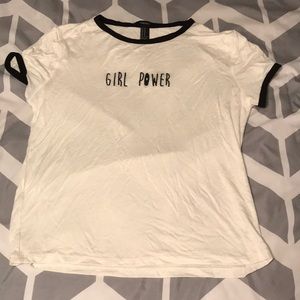 Girl power cropped shirt